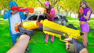 BATALLA DE NERF EN CAMPO MILITAR 