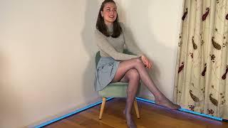 Shiny Cecilia de Rafael Eterno Pantyhose  Shiny Sheer 15 Denier Tights Review & Try On