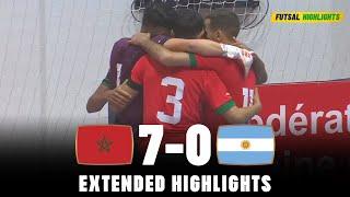 Morocco vs Argentina 7-0  Highlights  Futsal International Friendly 14-09-2023