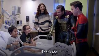 Spider-Man Cast Tom Holland Zendaya Jake Gyllenhaal Surprises Kids at Childrens Hospital LA