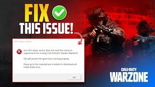 How to Fix GPU Driver Does Not Meet Minimum Requirements in Warzone on PC  MW2 GPU Driver Version