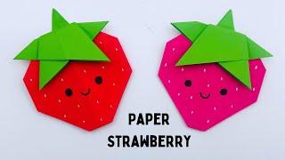 How To Make Easy  Paper Strawberry  For Kids  Craft Ideas  Paper Craft Easy  KIDS crafts