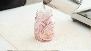 Easiest Pickled Onions recipe in white wine vinegar.