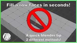 Quick and easy filling facing in blender 3d tutorialtip 2 different ways included
