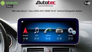 AutoTecPro Mercedes-Benz C-Class W204 10.25 HD Android Screen Navigation CarPlay Android Auto