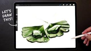 Draw the most realistic water drops   My Procreate Digital Art Technique