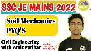 SSC JE MAINS 2022। SOIL MECHANICS PYQ । By Amit Parihar।