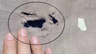 Amazing way to fix a hole in clothes step by step in an amazing way  amazing repairs to clothes