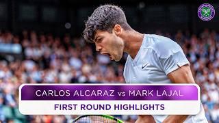 The Champion entertains on Centre Court  Carlos Alcaraz v Mark Lajal   Highlights  Wimbledon 2024