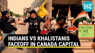 Khalistanis Disrespect Tricolour in Canada Watch Big Faceoff Between Indians and Separatists