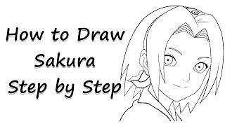 How to Draw Sakura Step by Step - by Laor Arts