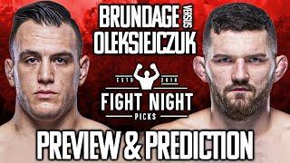 UFC Fight Night Cody Brundage vs. Michal Oleksiejczuk Preview & Prediction