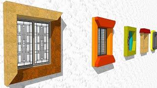 Sunshade design  Window elevation  Simple Box type models...