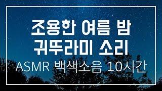 10시간 ASMR ● 조용한 여름 밤 귀뚜라미 소리 ● 수면유도 백색소음 ● 시골 풀벌레 소리