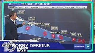 Tracking the Tropics Tropical Storm Beryl to develop into hurricane