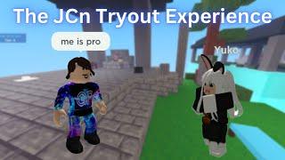 The JCninja clan tryout experience..  Roblox Bedwars  @Jcninja