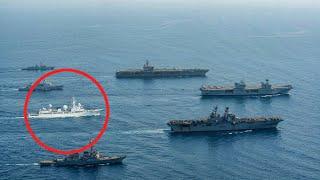 Chinese SPY Ship FOLLOWS a US Navy Carrier Group Then THIS Happened...