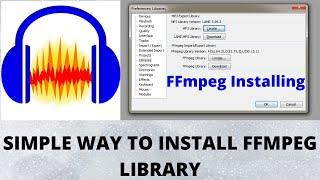 How to Import Audio in Audacity  Audacity Import Audio Error  Audacity FFmpeg in UrduHindi