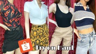 AFFORDABLE SHOPEE TRY ON HAUL 55 PESOS LANG?