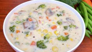 Creamy Vegetable Soup  Vegetable Soup Recipe  Creamy Soup Recipe