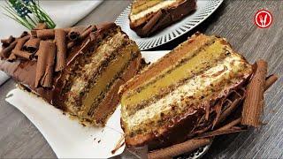 Cake with three creams of divine taste