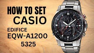 How To Set Casio Edifice EQW-A1200DB-1ADR