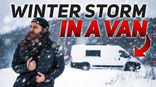 Living In A Van In The Winter  VANLIFE SNOWSTORM