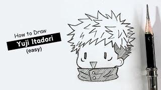 How To Draw Yuji Itadori Cute  Step By Step  Jujutsu Kaisen  Easy Drawing