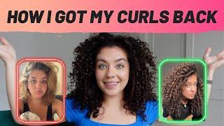 HOW I GOT MY CURLS BACK  from serious heat and bleach damage