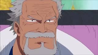 El Almirante de la marina Sengoku enojado y Garp orgulloso de Luffy - one piece sub español