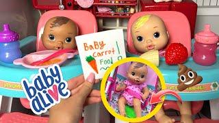 Baby alive newborn girls Afternoon routine   Paige has an accident? 