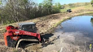 Part 1 of building a livestock rock drinking pond skirt on new farm.