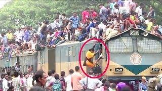 क्या हुआ होगा जब लड़की चढ गई ट्रेन की झत पर  Overcrowded trains  Girl on train roof
