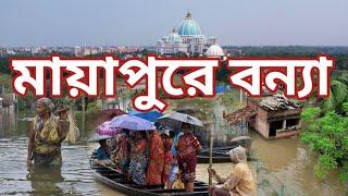 মায়াপুরে বন্যার পরিস্থিতি Mayapur Flooding #iskconmayapur #youtuber #krishna #dronevideo