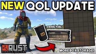 Rust Console Edition QOL UPDATE - More Box storage + Diesel Fuel and MORE