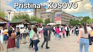 Walking in Kosovo Capital city Pristina Walking Tour 4K HDR