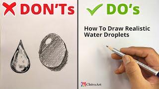 Donts & Dos  How to Draw Realistic 3D Water Drop Drawing Easy Step By Step for Beginners