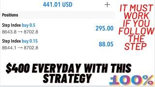 This is the only profitable strategy for Stepindex  How to trade stepindex