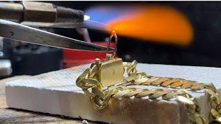 Make a mens 18k gold bracelet  Jewelry Making