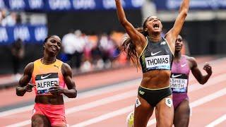 Gabby Thomas vs Julien Alfred • Womens 200m • WHAT A RACE  ‍️ London DL 