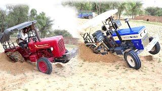 Swaraj 744 FE vs Mahindra 585 Di Testing the Gear Capacity