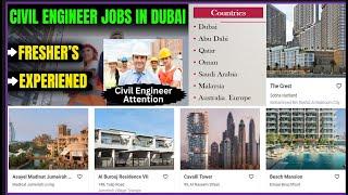 Dubai Jobs for Civil Engineer l Civil Engineer job in Dubai l Civil engineer Dubai me job kaise paye