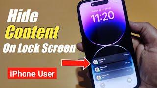 How to hide notification on Lock screen iPhone  Make Notifications private for Apps  iPhone 14 Pro