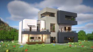 Minecraft How To Build a Modern House Building Tutorial#34  마인크래프트 건축 모던하우스 인테리어