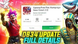 ob34 update free fire full details  ob34 update freefire  25 may patch update freefire