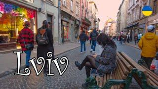  Lviv. thе old Town .Evening walk. virtual walking tour. 4K 2023