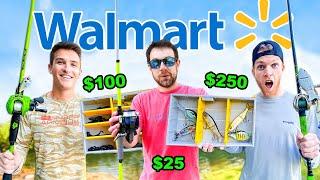 Walmart $25 vs $250 Budget Fishing Challenge Rod Reel Lures