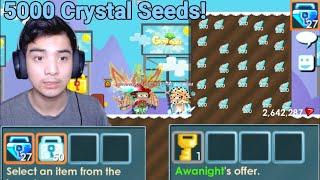 BUYING 5000 Crystal Seeds For 27Bgl 27BGL to 50BGL Ez Profit - Growtopia