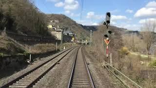 Führerstandsmitfahrt Bingen - Koblenz Linke Rheinstrecke