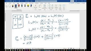 24 Numerical Analysis - Lagrange Interpolating Polynomial examples.mkv